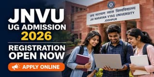 JNVU Begins UG Admission 2026-27; Apply by May 25 Without Late Fee